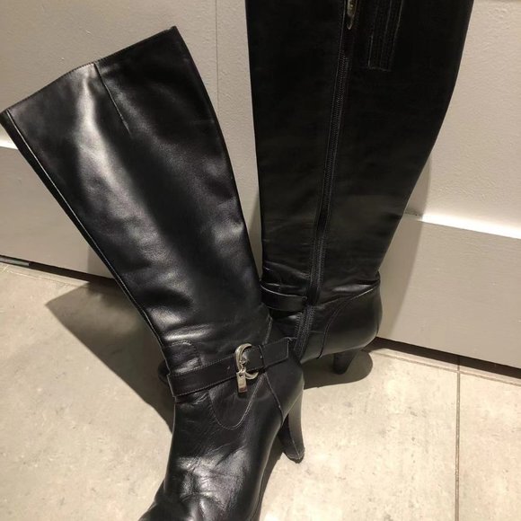 7.5 Size Heel Genuine Leather Women's Pointed Toe Side Zip Stiletto High Heel Kn - Picture 10 of 10